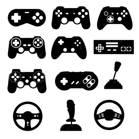 Premium Vector Game Controller Silhouette Black Isolated Vector