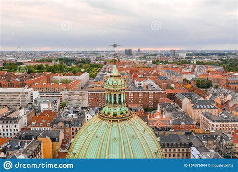 Aerial View Of The Dome Of Frederik S Church In Copenhagen Stock Photo