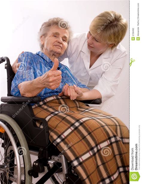 Ältere Frau Im Rollstuhl Stockfotografie - Bild: 5758492