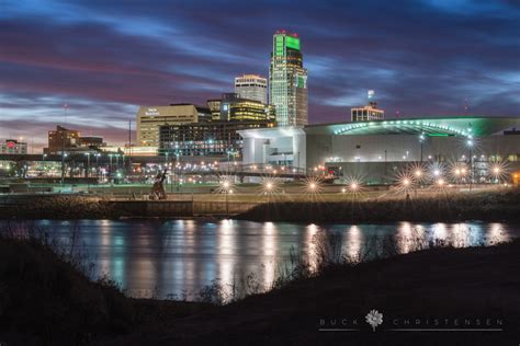 Downtown Omaha Nebraska As Viewed Across The Missouri River From
