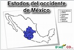 Estados Del Occidente De México -MAPA- Dmexico