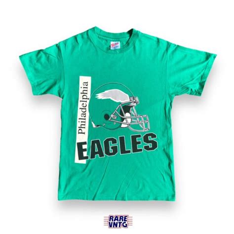 90s Philadelphia Eagles Nfl Football Hanes T Shirt Size Medium Rare Vntg