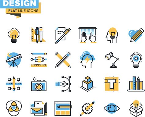 Icons For Graphic Design Web Design And Development Photography