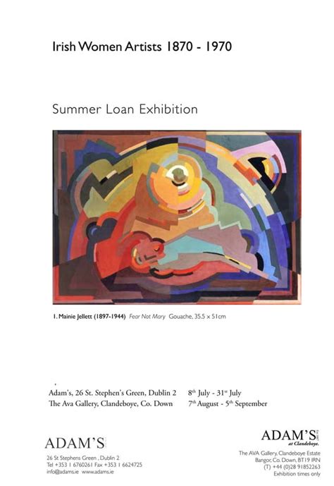 Irish Women Artists 1870 1970 Summer Loan Exhibition
