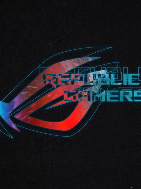 Asus Rog Republic Of Gamers Neon Themed Logo Hd Wallpaper Download Images
