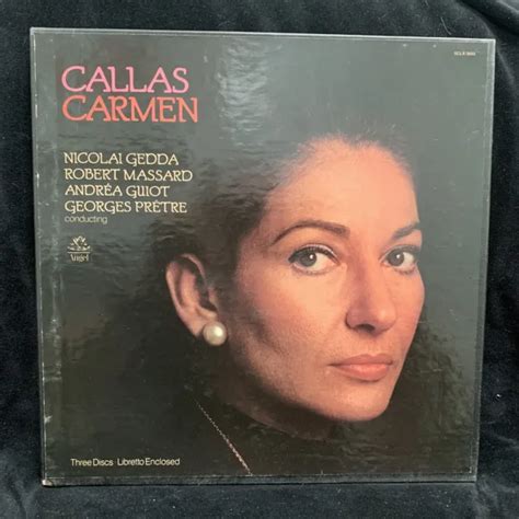 Bizet Carmen Maria Callas Gedda Pretre Angel St 3lp Box 2000