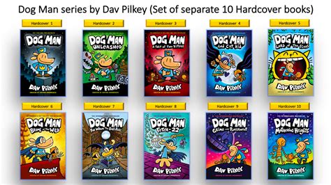 Dog Man Series 10 Books Collection Set By Dav Pilkey Dog Man Set Of
