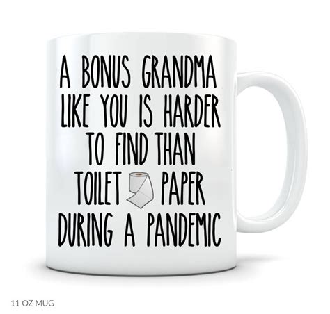 Funny Step Grandma Mug Bonus Grandmother Mothers Day Toilet Etsy