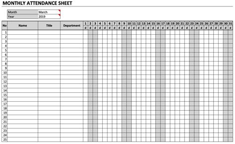 Free Printable Employee Attendance Calendars 2020 Example Calendar