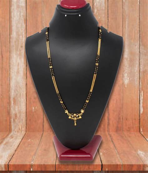 Imc Deals Indian Mangalsutra 22k Gold Plated Black Beads 20