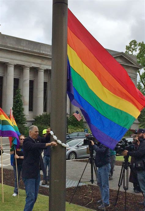 Rainbow Flag Raised Over Capitol The Spokesman Review