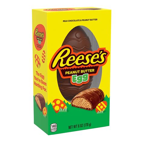 Reeses Milk Chocolate Peanut Butter Egg Easter Candy 6 Oz T Box