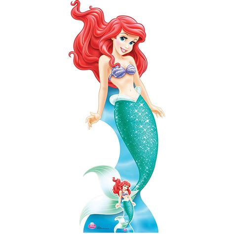 ariel the little mermaid disney princess lifesize plus mini cardboard cutout