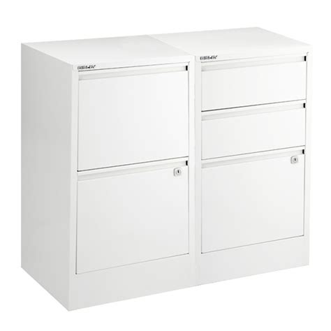Free shipping on orders $35+ or contactless pickup and delivery options. Bisley White 2- & 3-Drawer Locking Filing Cabinets | The ...