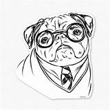 Pug Coloring Pugs Printable Puppy Drawing Dog Christmas Harry Cartoon Colouring Cute Sheets Clipart Adults Outline Drawings Pugger Coloringhome Getcolorings sketch template