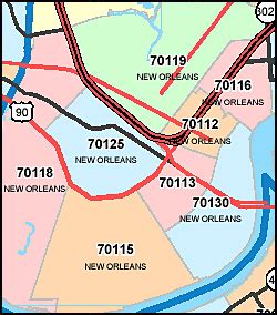 Louisiana Zip Code Map Including County Maps