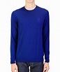 Roberto Cavalli Men's Crew Neck Wool Sweater Blue | ModeSens | Blue ...