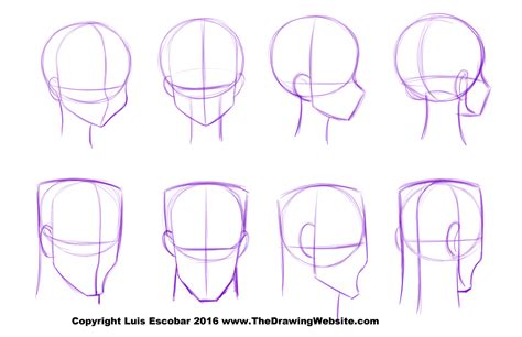 How To Draw Anime Face Angles Face Drawing From Different Angles