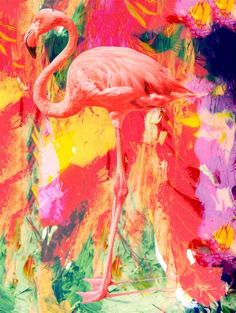 Flamingo Wall Art Flamingo Painting Hang Canvas Art Canvas Artwork
