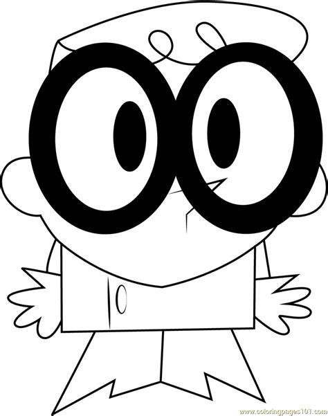 Big Eyes Of Dexter Coloring Page For Kids Free Dexters Laboratory