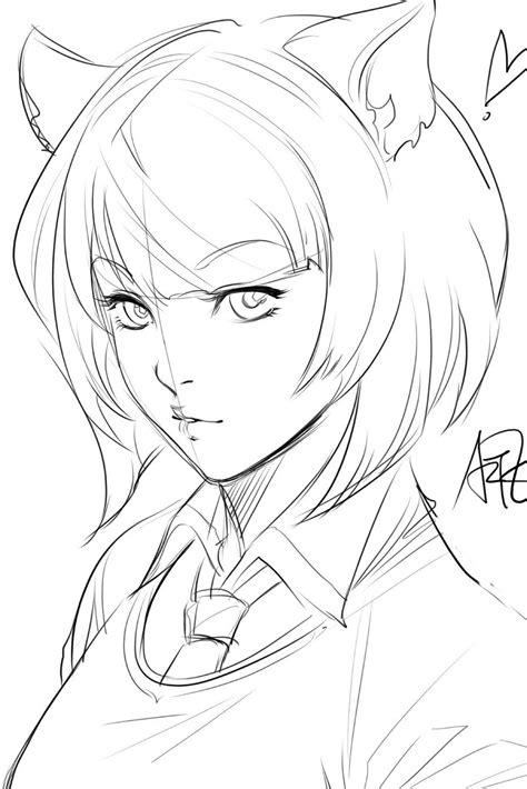 Anime Lineart Sketches Art Sketches