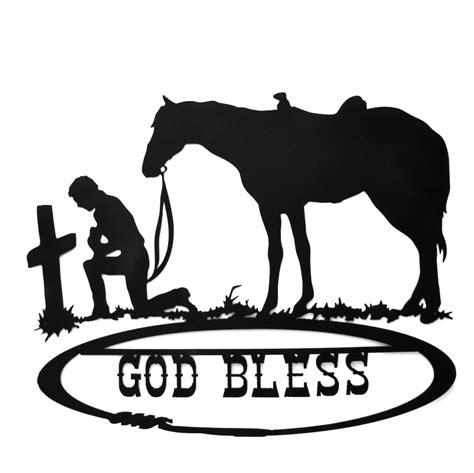 Cowboy Kneeling At Cross Silhouette Pin On Western Henry Sanders