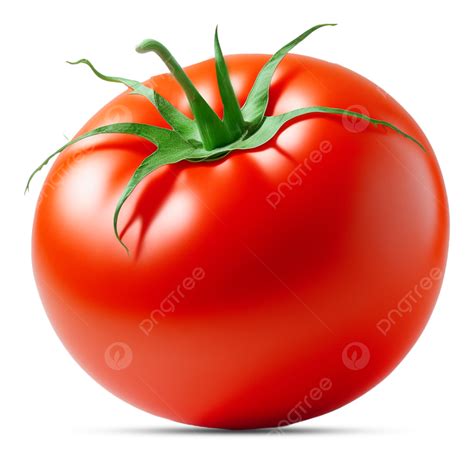 Red Fresh Tomato With Green Leaf Tomato Vegatable Fresh Png