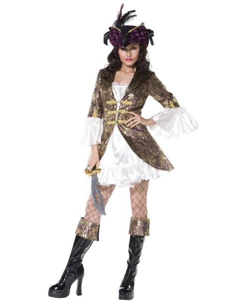 Captain Swashbuckler Sexy Pirate Wench Womens Victorian Halloween Costume Set M Ebay