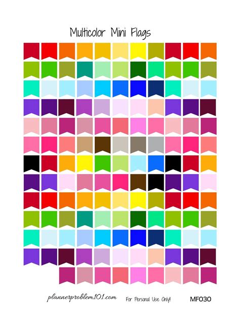 Multicolor Mini Flags From Planner Problem Studio3 File Free