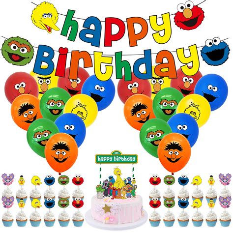 Buy Sesame Street Inspired Happy Birthday Party Decorations Elmo