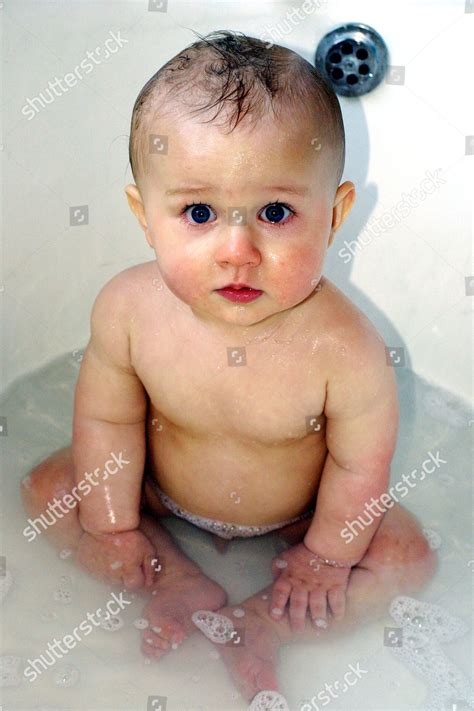 Model Released Baby Boy Bath Editorial Stock Photo Stock Image