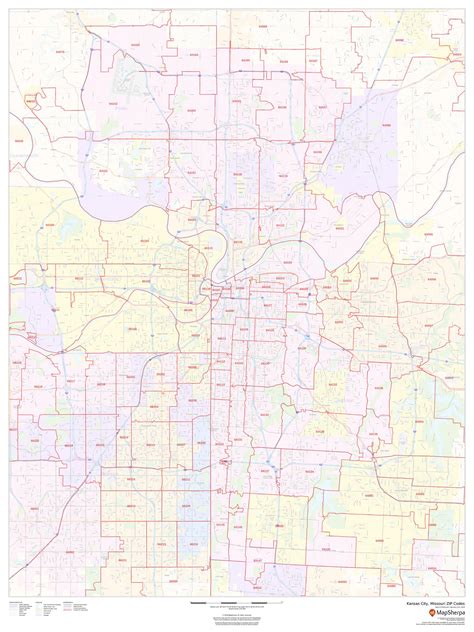 Kansas City Missouri Zip Codes Map