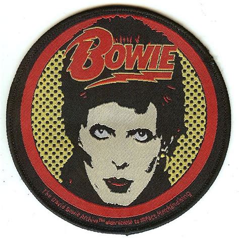 David Bowie Sew On Patch Face Circle Logo David Bowie Circle Logo