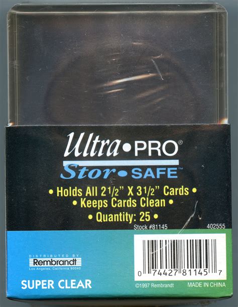 Browse and purchase card toploaders & holders from whohou marketplace. Ultra Pro Store Safe 3" x 4" Toploader Sport Card Holder ...