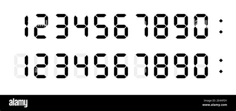 Digital Numbers Font For Electronic Clock Display Calculator Counter