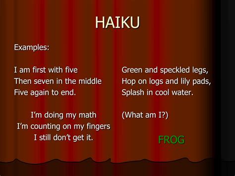 Ppt Haiku Powerpoint Presentation Free Download Id5430511