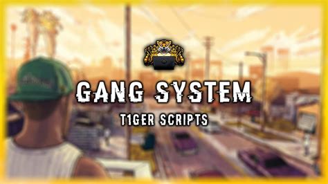 Fivem Gang System Esxqb T1ger Youtube