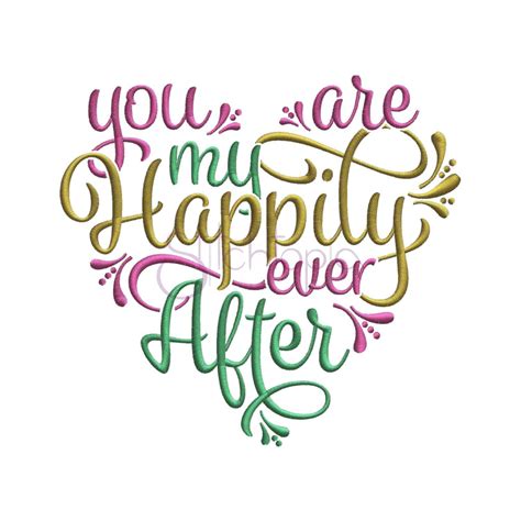 Happily Ever After Machine Embroidery Design Instant
