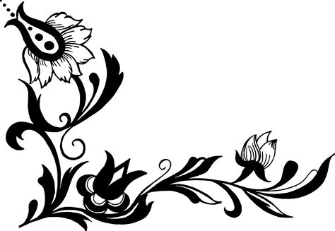 Flower And Vine Stencil Png