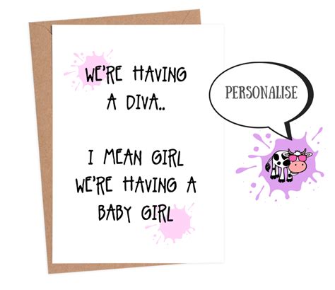 Gender Reveal Funny Gender Reveal Cards Personalised