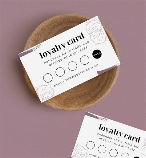 loyalty card template instant download printable business etsy