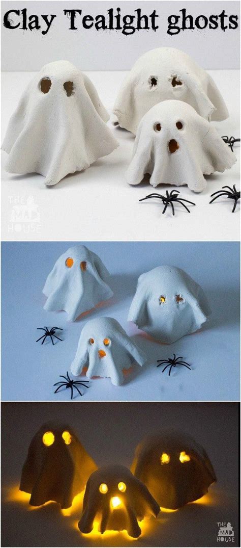 Diy Clay Ghost Tealight These Spooky Clay Ghost Tealights Are Simply