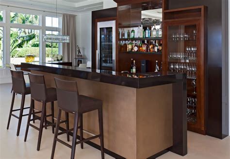 The bar counter will remain in good conditions for years and it could be made according. home bar counter brown color small size furniture