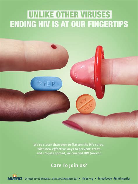 Launch Of National Latinx Aids Awareness Day 2020 Ending Hiv Is At Your Fingertips” — Poster