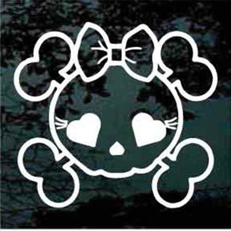 Girly Girl Skull Decals And Stickers Decal Junky