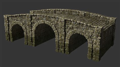 3d Asset Medieval Stone Bridge Cgtrader