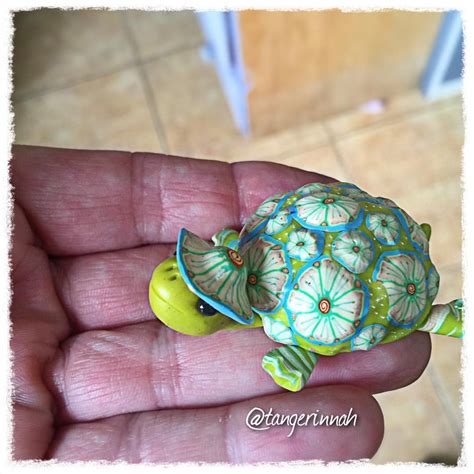 polymer clay turtle by ig tangerinnah polymer clay turtle cute polymer clay polymer clay