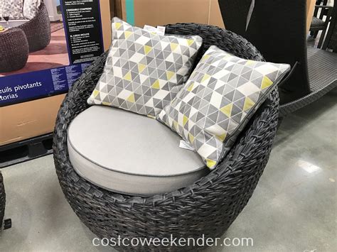 Livingxl extra heavy duty swivel outdoor chair #3. 3-piece Swivel Balcony Seating Set | Costco Weekender