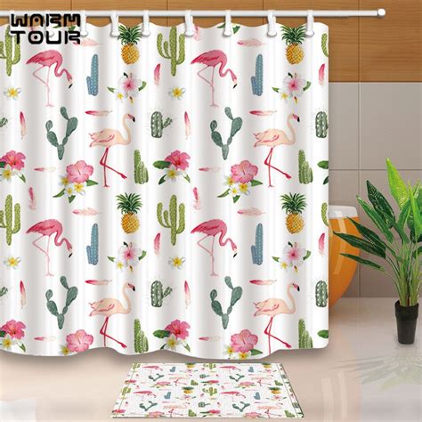 Warm Tour Custom Cactus And Flamingo Decorative Waterproof Fabric