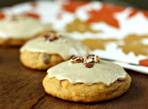Pumpkin Cookies With Brown Sugar And Orange Glaze Daisys World